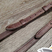 2 Piece Adjustable Leather & Elastic Running Martingale Attachment *gc, rubs, edge scrapes, mnr stretched & stained elastic