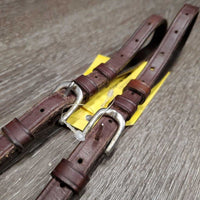 2 Piece Adjustable Leather & Elastic Running Martingale Attachment *gc, rubs, edge scrapes, mnr stretched & stained elastic
