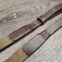 2 Piece Adjustable Leather & Elastic Running Martingale Attachment *gc, rubs, edge scrapes, mnr stretched & stained elastic
