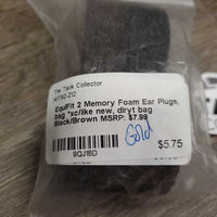 2 Memory Foam Ear Plugs, bag *xc/like new, diryt bag
