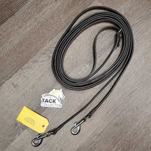 Flat Leather Draw Reins, snaps *xc/like new, clean, mnr scraped edges