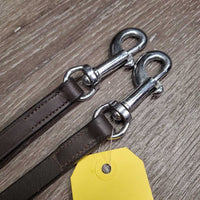 Flat Leather Draw Reins, snaps *xc/like new, clean, mnr scraped edges

