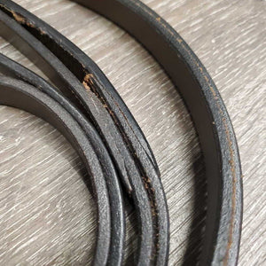 Flat Leather Draw Reins, snaps *xc/like new, clean, mnr scraped edges