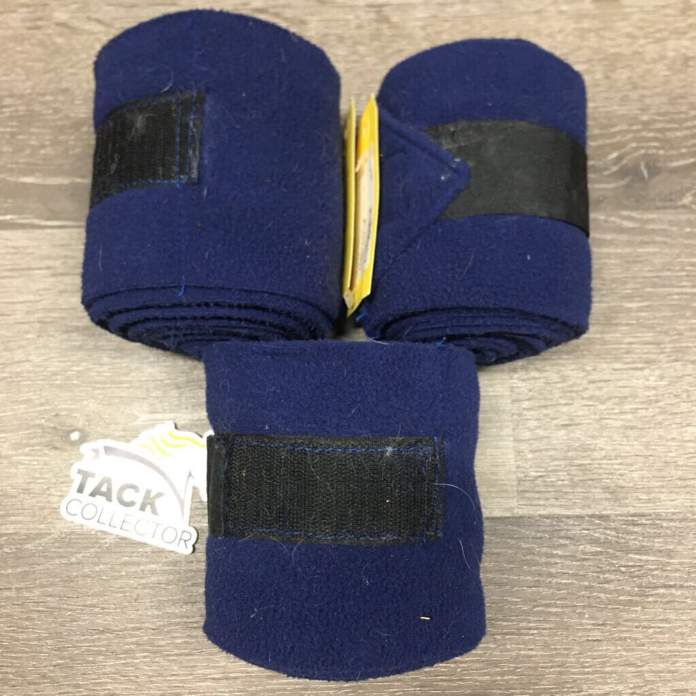 3 Fleece Polos *gc, clean, hair, mnr clumpy