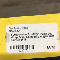 1 Only Nylon Stretchy Nylon Leg Wrap *vgc, clean, pilly edges, mnr hair
