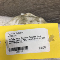 1 Only Hvy Cotton Canvas Leg Wrap, velcro *gc, clean, stains, pills
