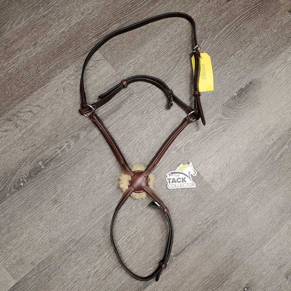 Rsd FS Figure 8 Noseband, Sheepskin *vgc, clean, rubs, faded spots, stiff, mnr residue, stains & dents, creases