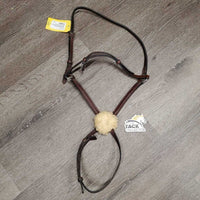 Rsd FS Figure 8 Noseband, Sheepskin *vgc, clean, rubs, faded spots, stiff, mnr residue, stains & dents, creases
