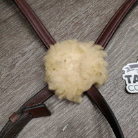 Rsd FS Figure 8 Noseband, Sheepskin *vgc, clean, rubs, faded spots, stiff, mnr residue, stains & dents, creases
