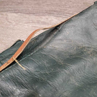 Pr Full Smooth Leather Chaps *gc/fair, v.rubbed, threads, older, scrapes, curled top edge, thin spots, ADJUSTED/taken in

