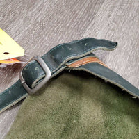 Pr Full Smooth Leather Chaps *gc/fair, v.rubbed, threads, older, scrapes, curled top edge, thin spots, ADJUSTED/taken in
