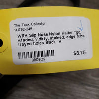 Slip Nose Nylon Halter *gc, v.faded, v.dirty, stained, edge rubs, frayed holes