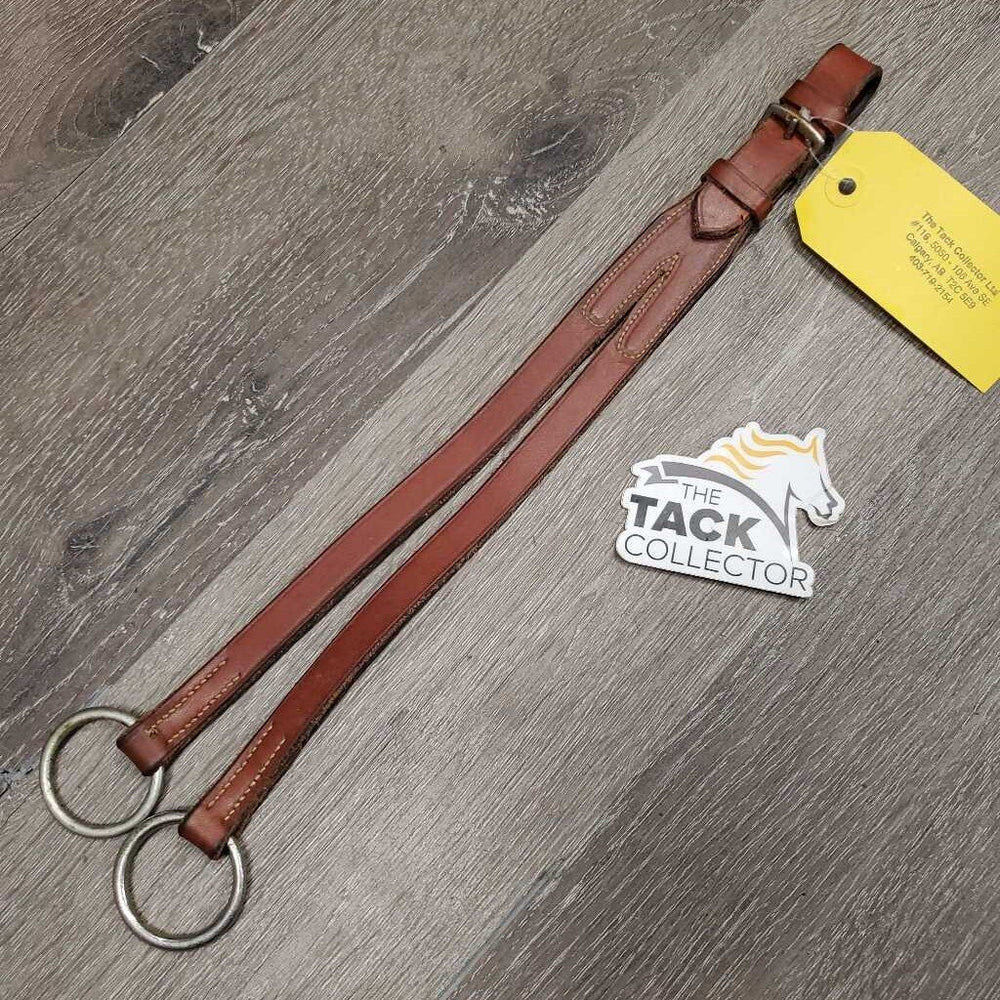 Flat Running Martingale Attachment, buckle *gc, clean, scraped edges, oxidized, loose stitching