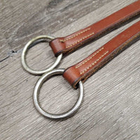 Flat Running Martingale Attachment, buckle *gc, clean, scraped edges, oxidized, loose stitching