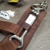 Flat Nylon Lungeing Cavesson, Nutcracker *gc, older, stains, dirt, mnr rust
