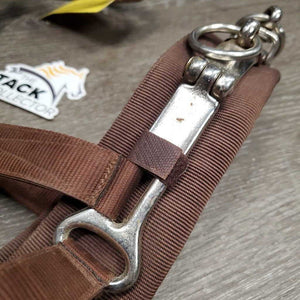 Flat Nylon Lungeing Cavesson, Nutcracker *gc, older, stains, dirt, mnr rust