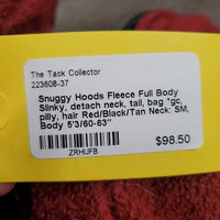 Fleece Full Body Slinky, detach neck, tail, bag *gc, pilly, hair
