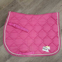 Quilt Jumper Saddle Pad, 1x piping *gc, mnr faded, pills, threads, stains, mnr hair, puckers, rubbed edges
