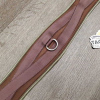 Memory Foam Girth, x2 els, D Ring *fair, clean, v.frayed & rubbed, pilly & holey edges, rips, faded
