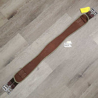 Memory Foam Girth, x2 els, D Ring *fair, clean, v.frayed & rubbed, pilly & holey edges, rips, faded
