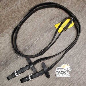 Notched Cotton Web Reins, buckles *vgc, mnr dirt, rubs & faded