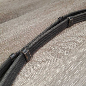 Notched Cotton Web Reins, buckles *vgc, mnr dirt, rubs & faded