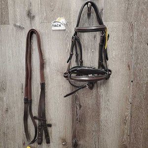Rsd Padded Monocrown Bridle, Flash, Crank, Rubber Reins *new
