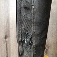 JUNIORS Synthetic Field Boots, zips *fair, torn seams, slice, broken & torn elastics, crack
