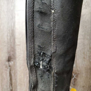 JUNIORS Synthetic Field Boots, zips *fair, torn seams, slice, broken & torn elastics, crack