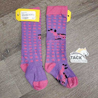 JUNIORS Tall Cotton Socks *gc, clean, faded, rubs, pills
