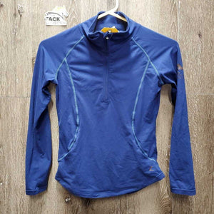 JUNIORS LS Light Fleece T Shirt, 1/4 Zip Up *fair, mnr hairy, v.peeled logos