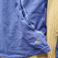 JUNIORS LS Light Fleece T Shirt, 1/4 Zip Up *fair, mnr hairy, v.peeled logos