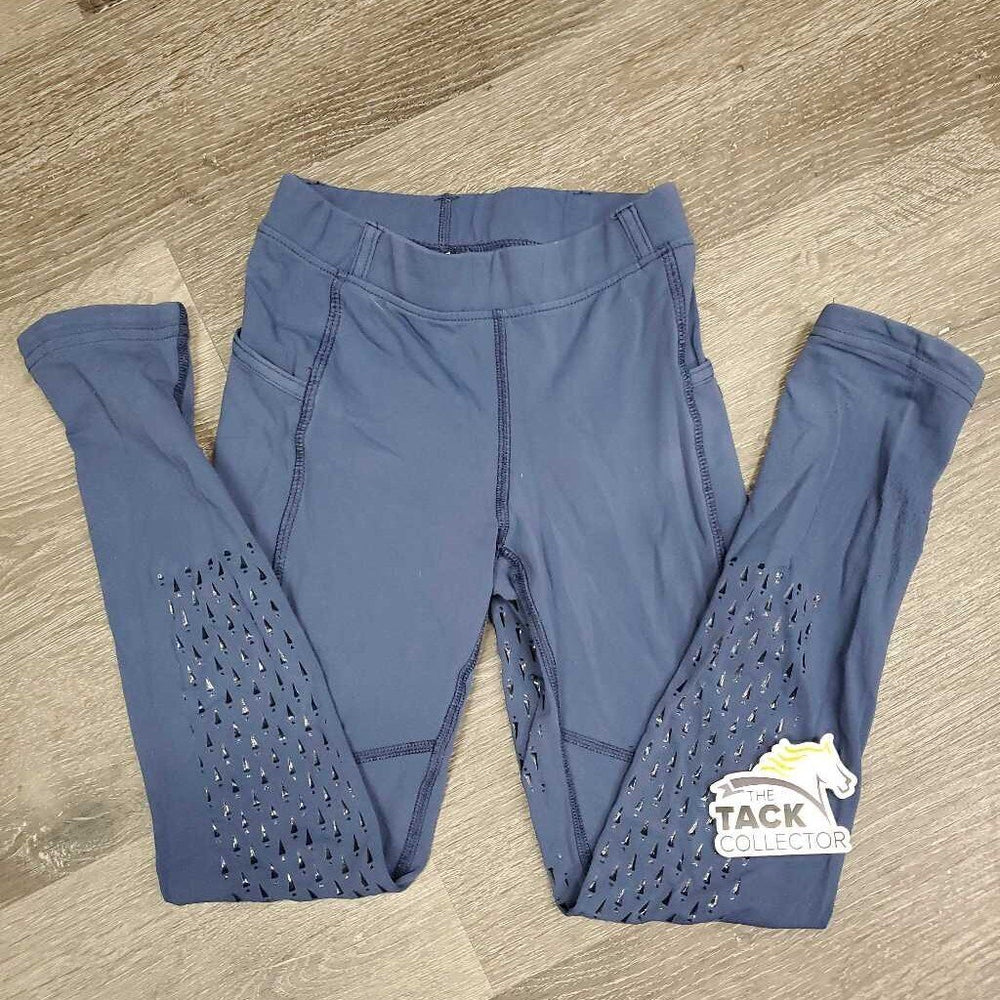 JUNIORS Sticky Full Seat Riding Tight Breeches, Pull On, 2 Thigh Pocket *gc/fair, v.rubbed & pilly seat, seam rubs