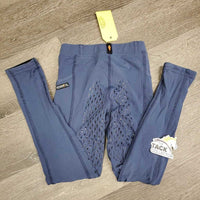 JUNIORS Sticky Full Seat Riding Tight Breeches, Pull On, 2 Thigh Pocket *gc/fair, v.rubbed & pilly seat, seam rubs
