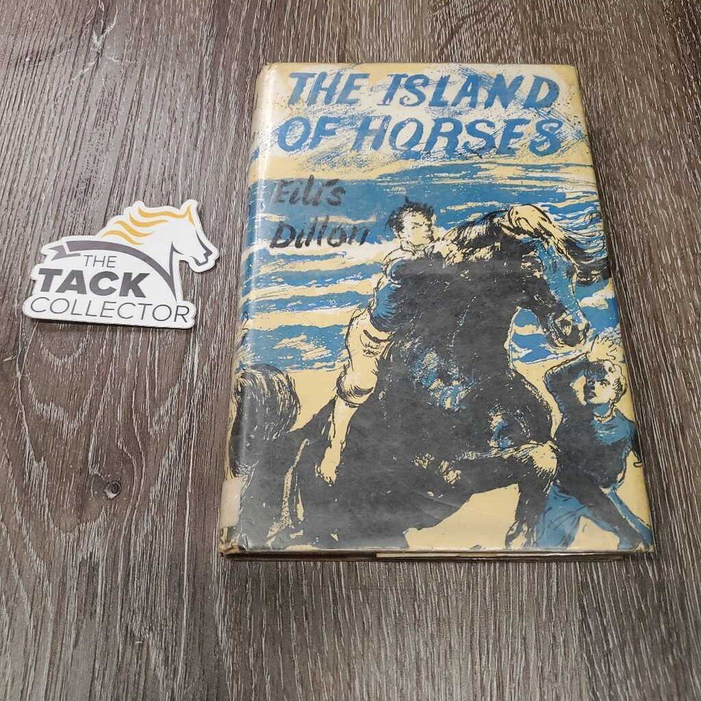 The Island of Horses by Eili's Dillion *fair, loose binding, yellowed, stamped, bent & rubbed corners