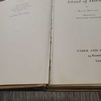 The Island of Horses by Eili's Dillion *fair, loose binding, yellowed, stamped, bent & rubbed corners
