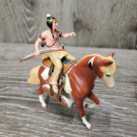 2 Toy Horse, Rider & Tack Set *vgc, mnr scratches