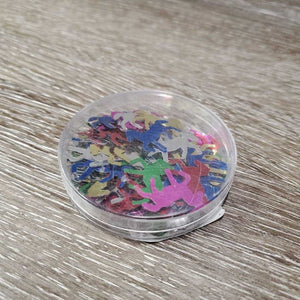 Horse-Shaped Confetti, plastic container *new