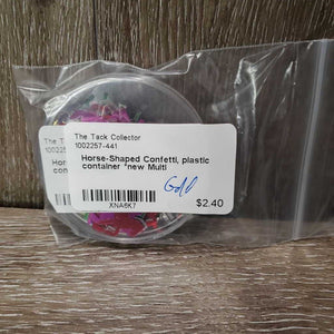 Horse-Shaped Confetti, plastic container *new