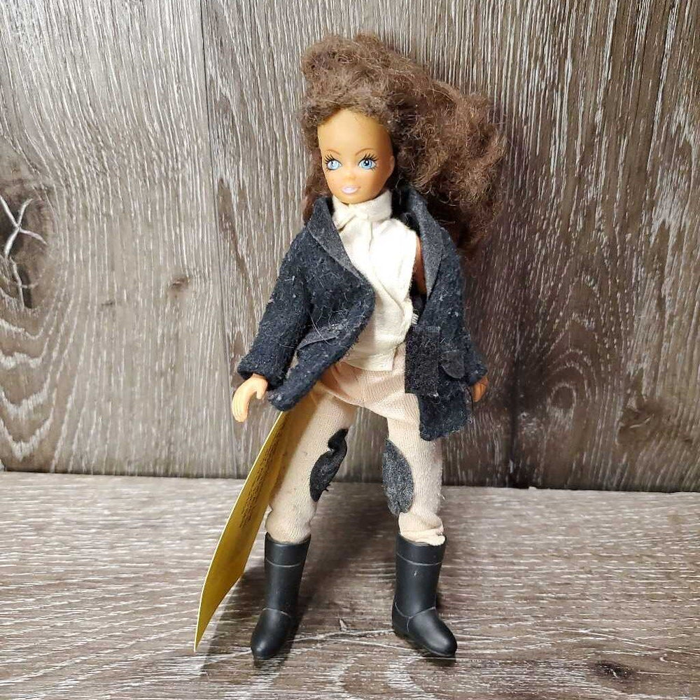 1 Rider Girl Doll, Clothes, Boots *gc, pilly, fuzzy hair, no helmet