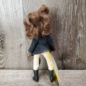 1 Rider Girl Doll, Clothes, Boots *gc, pilly, fuzzy hair, no helmet