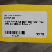 Light Metal Eggbutt Hair Clip *vgc, mnr scratches