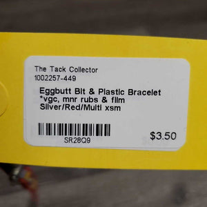Eggbutt Bit & Plastic Bracelet *vgc, mnr rubs & film