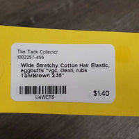 Wide Stretchy Cotton Hair Elastic, eggbutts *vgc, clean, rubs