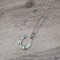 Horse Shoe Necklace, Suede Cowboy Hat Box *vgc, dirty hat
