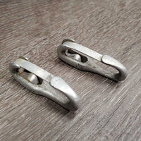 2 Aluminum Spring Snaps *gc, residue, v.tight/stiff, scratches
