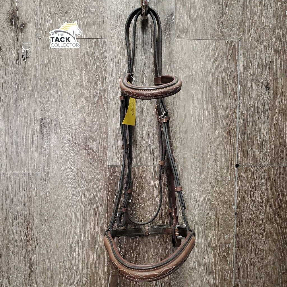 FS Rsd Padded Bridle *NO Reins, vgc/gc, dry, stiff, creases, clean, xhole, rubs, mnr dirt?residue