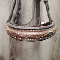 FS Rsd Padded Bridle *NO Reins, vgc/gc, dry, stiff, creases, clean, xhole, rubs, mnr dirt?residue