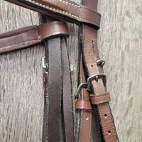FS Rsd Padded Bridle *NO Reins, vgc/gc, dry, stiff, creases, clean, xhole, rubs, mnr dirt?residue
