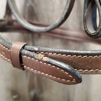 FS Rsd Padded Bridle *NO Reins, vgc/gc, dry, stiff, creases, clean, xhole, rubs, mnr dirt?residue
